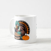 Zombie Turkije wil pompoentaart Koffiemok (Voorkant links)