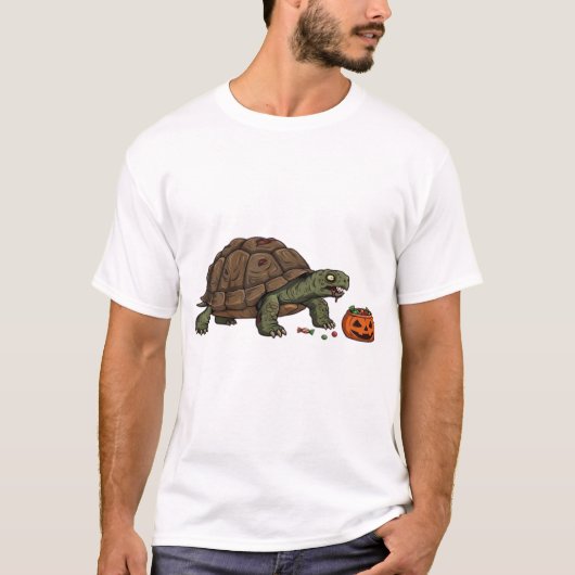 Zombie Turtle Candy Crawl - Griezeld Slow Hallowee T-shirt (Voorkant)