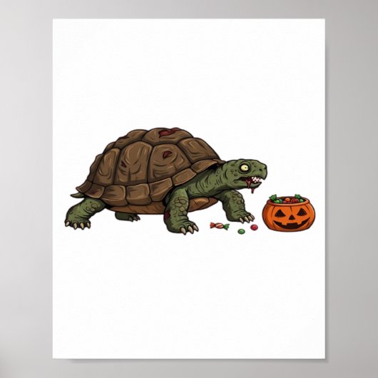 Zombie Turtle Candy Crawl - Griezelige Langzame Ha Poster (Voorkant)