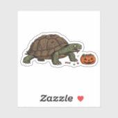 Zombie Turtle Snoep Crawl - Spooky Slow Halloween Sticker (Vel)