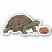 Zombie Turtle Snoep Crawl - Spooky Slow Halloween Sticker (Voorkant)