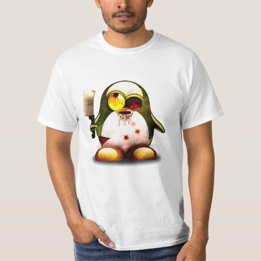 Zombie Tux (Linux Tux) T-shirt (Voorkant)