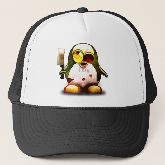 Zombie Tux (Linux Tux) Trucker Pet (Voorkant)