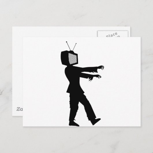 Zombie TV Briefkaart (Voorkant / Achterkant)