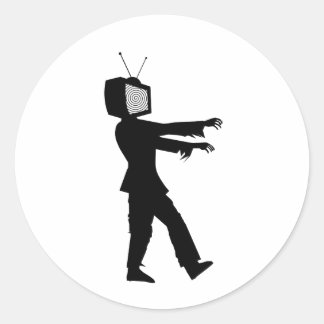 Zombie TV Ronde Sticker