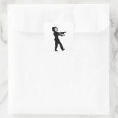 Zombie TV Vierkante Sticker (Tas)