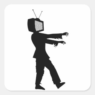 Zombie TV Vierkante Sticker