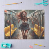 Zombie-uitbraak op de ontkoppeling van de trein tissuepapier (Craft)