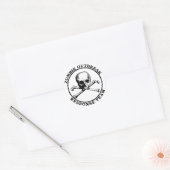 Zombie Uitbraak Respons Team (schedel Crossbones) Ronde Sticker (Envelop)