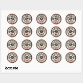 Zombie-uitbraakfeest met biohazard ronde sticker (Vel)