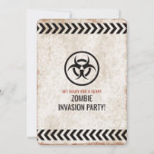 Zombie-uitbraakfeest met grunge-tekst kaart (Achterkant)