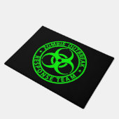 Zombie-uitbraakreactieteam Neon Groen Deurmat (Schuin)