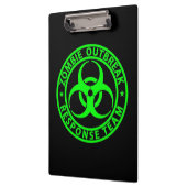 Zombie-uitbraakreactieteam Neon Groen Klembord (Links)