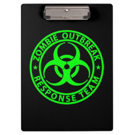 Zombie-uitbraakreactieteam Neon Groen Klembord