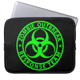 Zombie-uitbraakreactieteam Neon Groen Laptop Sleeve