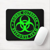Zombie-uitbraakreactieteam Neon Groen Muismat (Met muis)