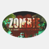 Zombie uitroeiing Sticker (Voorkant)