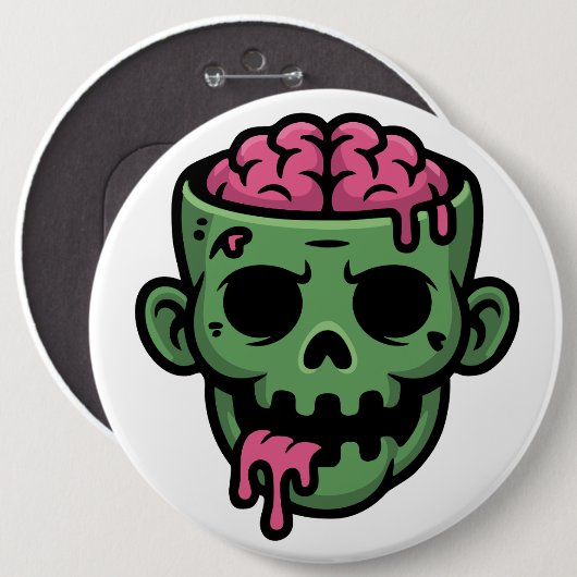 Zombie Undead  Ronde Button 6,0 Cm (Voorkant /achterkant)