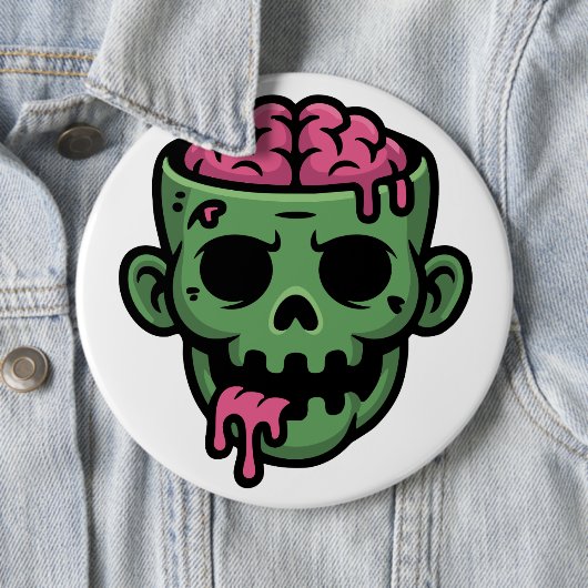 Zombie Undead  Ronde Button 6,0 Cm (In situ)