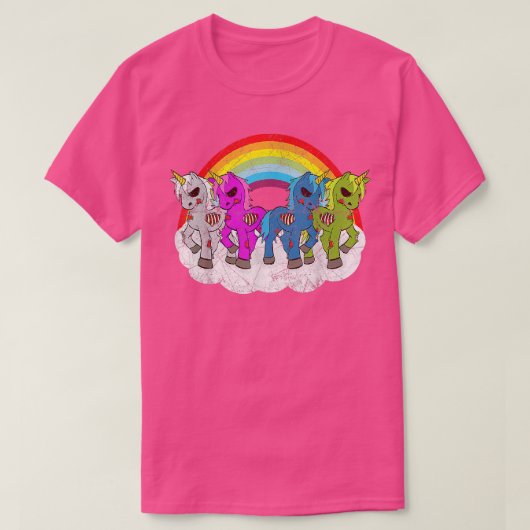 Zombie Unicorn Apocalypse Creatures Halloween Zomb T-shirt (Design voorkant)