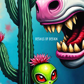 Zombie Unicorn Art Poster of Decoupage Papier