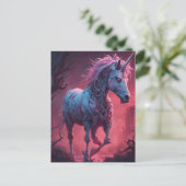 Zombie Unicorn Briefkaart (Staand voorkant)