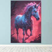 Zombie Unicorn Canvas Afdruk (Insitu (Houten vloer))