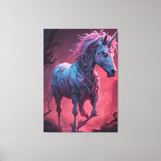 Zombie Unicorn Canvas Afdruk (Voorkant)