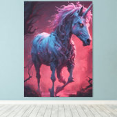 Zombie Unicorn Canvas Afdruk (Insitu (Houten vloer))