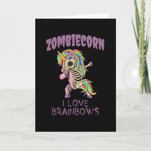 Zombie Unicorn Halloween Dab Zombiecorn Kaart (Voorkant)