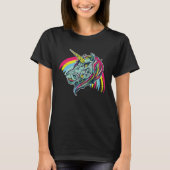 Zombie Unicorn Head Mythical Creature Pegasus Unic T-shirt (Voorkant)
