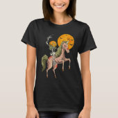 Zombie Unicorn Hunting Skeleton Halloween Hunter G T-shirt (Voorkant)