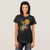 Zombie Unicorn Hunting Skeleton Halloween Hunter G T-shirt (Voorkant volledig)