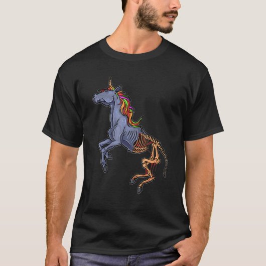 Zombie Unicorn Lazy Halloween Costume Cool Zombiec T-shirt (Voorkant)
