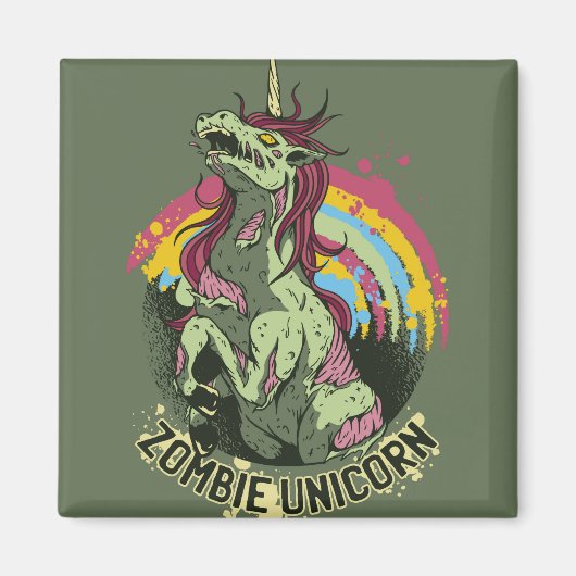 Zombie unicorn magneet (Voorkant)