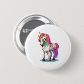 Zombie Unicorn Ronde Button 5,7 Cm (Voorkant /achterkant)
