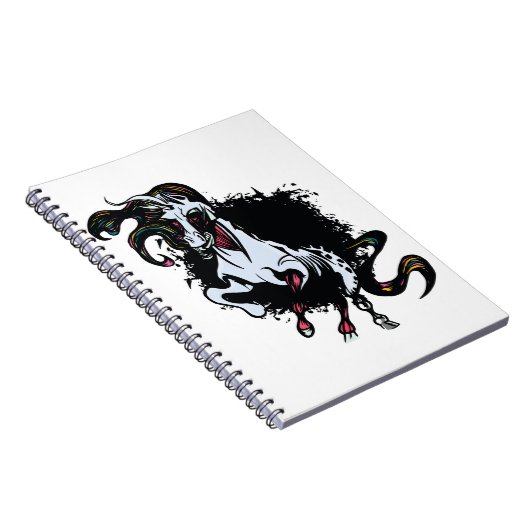 Zombie Unicorn Standing Notitieboek (Rechterzijde)