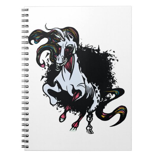 Zombie Unicorn Standing Notitieboek (Voorkant)