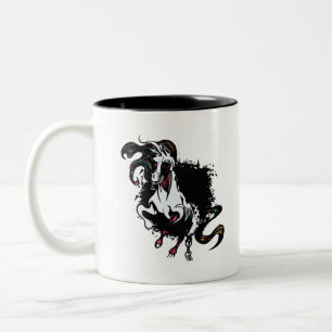 Zombie Unicorn Standing Tweekleurige Koffiemok