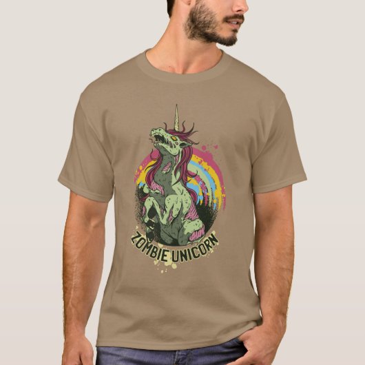 Zombie unicorn t-shirt (Voorkant)