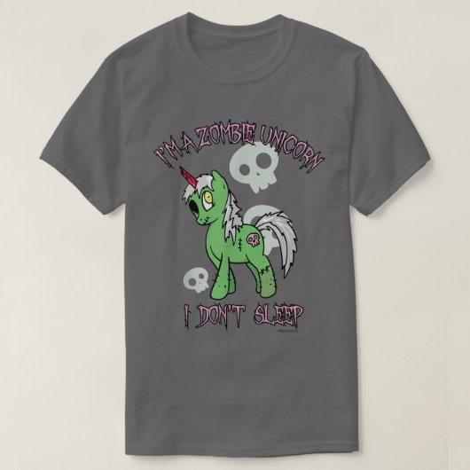 Zombie Unicorn T-shirt (Design voorkant)
