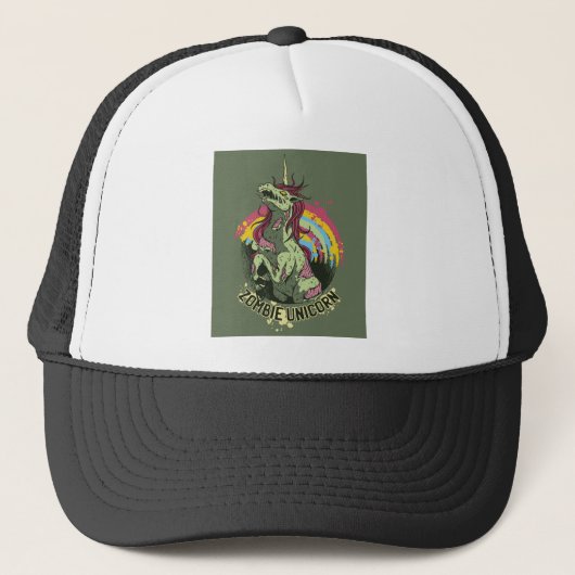 Zombie unicorn trucker pet (Voorkant)