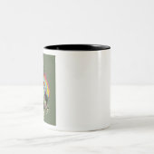 Zombie unicorn tweekleurige koffiemok (Center)