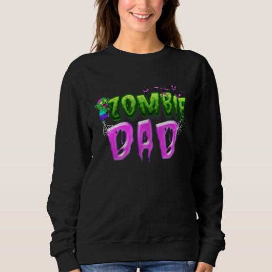 Zombie Vader Halloween Kostuum Voor Vader Trui (Voorkant)