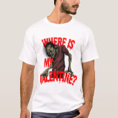Zombie Valentijn Horror Ontwerp T-shirt (Voorkant)