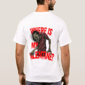 Zombie Valentijn Horror Ontwerp T-shirt (Achterkant)