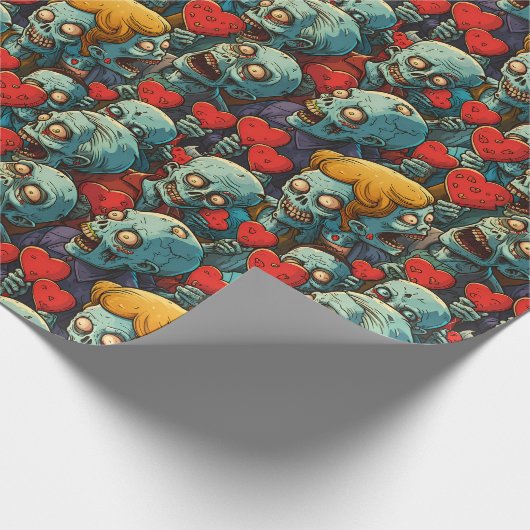 Zombie-Valentijnsdag Cadeaupapier (Hoek)