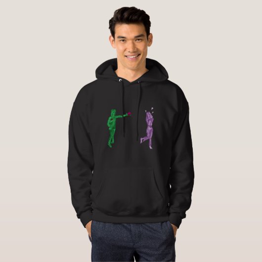 Zombie-Valentijnsdag Hoodie (Voorkant volledig)