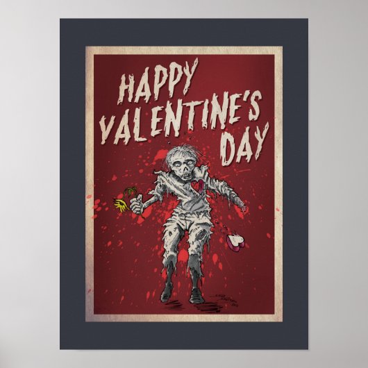 Zombie-Valentijnsdag Poster (Voorkant)