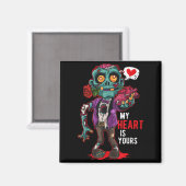 Zombie Valentine Mijn Hart Hoort Bij Jou Magneet (Voorkant / Achterkant)